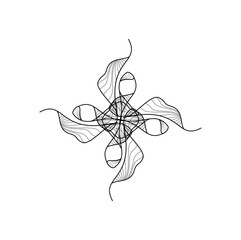 Abstract wave line art vector illustration design. Eps 10