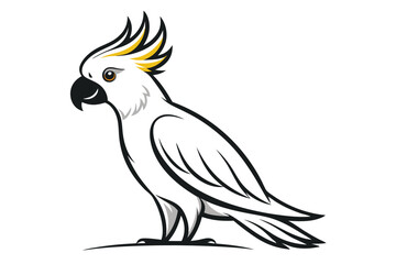 Obraz premium Vector parrot silhouette, wild bird illustration