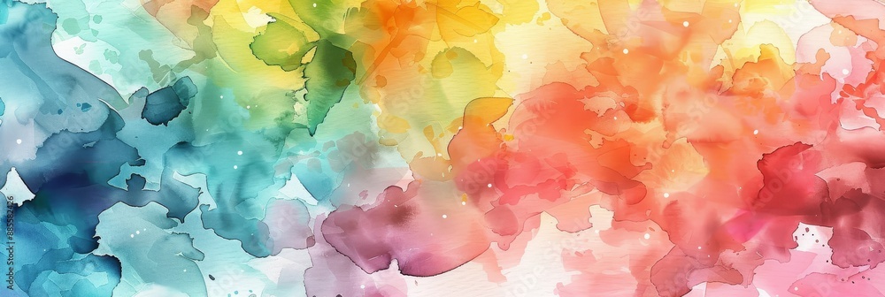 Aufkleber abstract watercolor background with blending colors - a colorful abstract watercolor painting with f