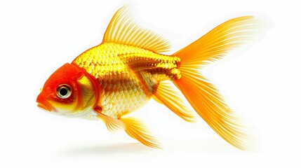 Fototapeta premium Gold fish isolated on white background