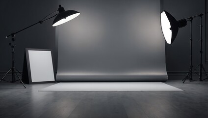 Simple grey gradient studio room for displaying your products effectively