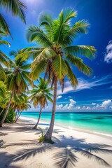 Obraz premium Sea beach with palm trees