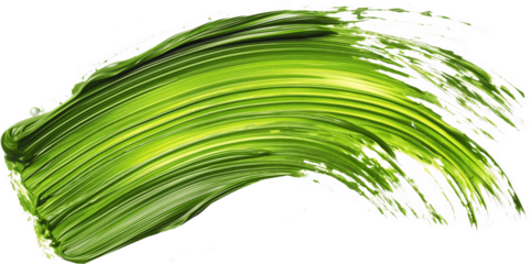 green brush stroke
