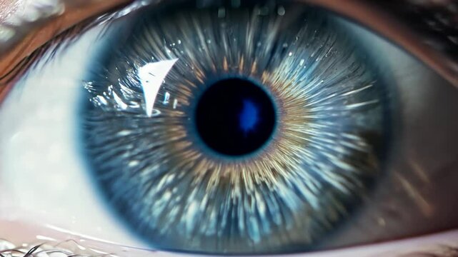 Blinking Blue Eye Generative AI