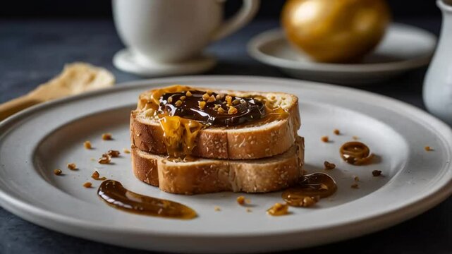 Vegemite pasta on toast traditional food of Australia