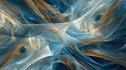 A captivating panorama of abstract organic shapes and fluid lines, creating a dynamic and elegant background wallpaper.