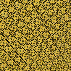 Yellow Black colors Mandala Flower ornament banner Textured background. Ornate illustration.