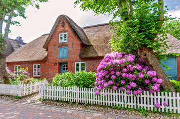 Friesenhaus auf der Nordseeinsel F&ouml;hr