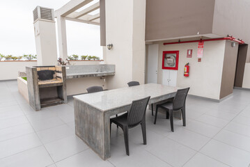 Terrace with family barbeque area