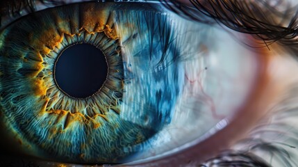 Blue Macro eye close up.