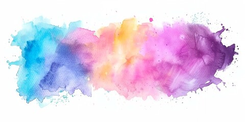 Obraz premium Colorful splash of paint with a rainbow of colors. The colors are bright and vibrant, creating a sense of energy and excitement. The splatter of paint appears to be in motion