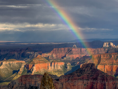 Rainbow Over Grand Canyon