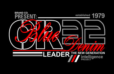 Blue Denim Design vector Style Graphics Clothing Design For Tee Shirt