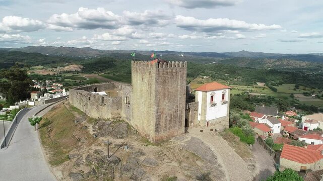 Belmonte Castle, where Pedro &Aacute;lvares Cabral, navigator and discoverer of Brazil, was born - Belmonte, Portugal