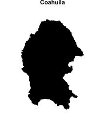 Coahuila outline map