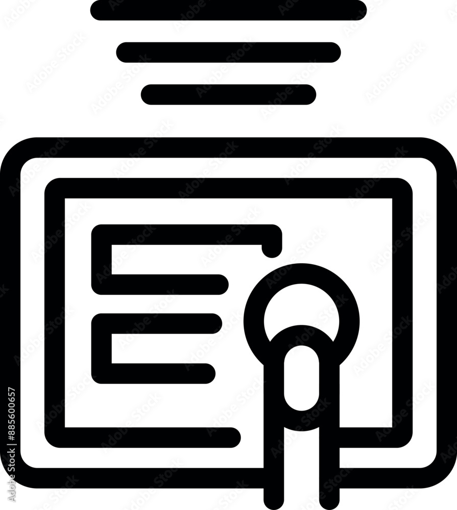 Aufkleber digital ballot is being submitted electronically through an online voting system