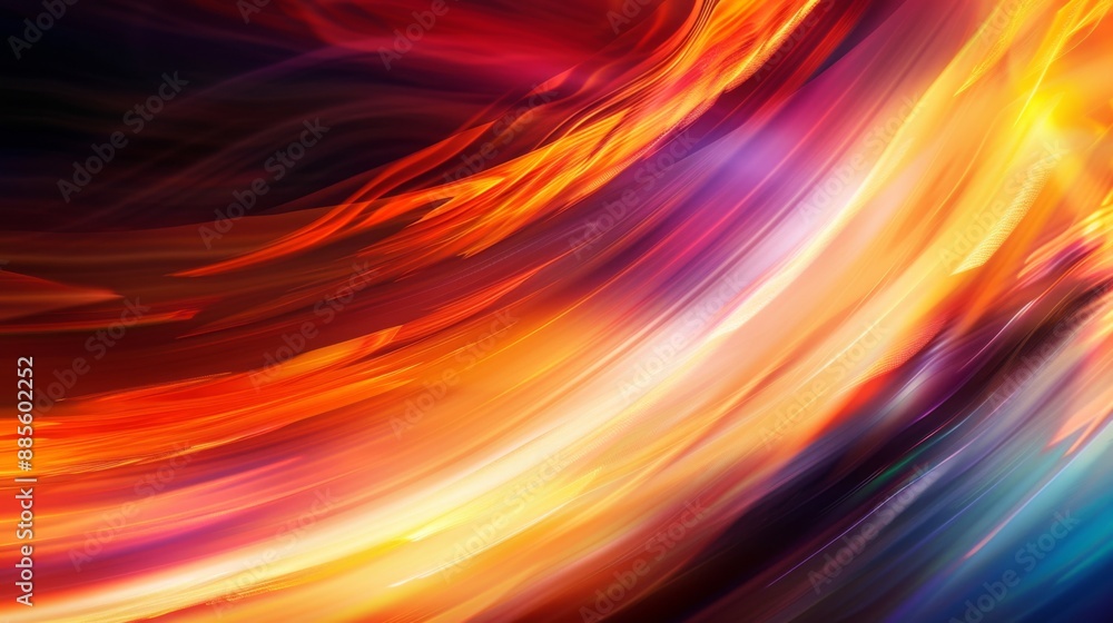 Aufkleber a blurred motion abstract background with streaks of light and vibrant colors.