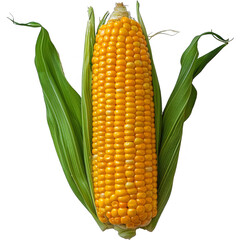 きとうもろこしのイラスト リアル 白バック