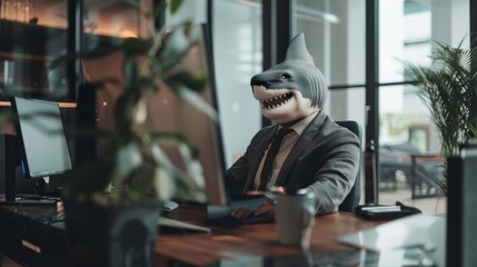 A gripping account of a corporate predator's daily routine: 'the shark in the boardroom: a day in the life of a ruthless executive'