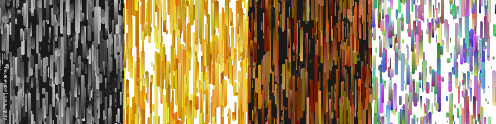 Poster seamless gradient stripe background set