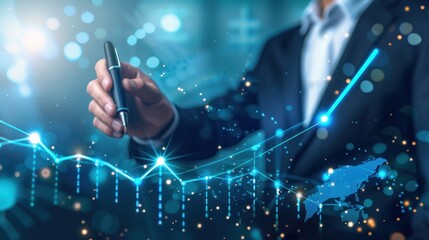 Business Success and Growth,  Chart and Pen