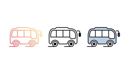 Bus icon design with white background stock illustration
