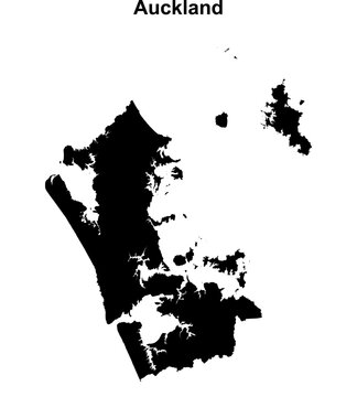 Auckland outline map