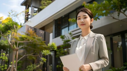 Confident Professional Female Real Estate Agent