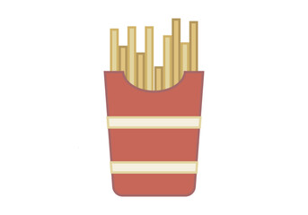 Papas fritas del restaurante de comida rápida