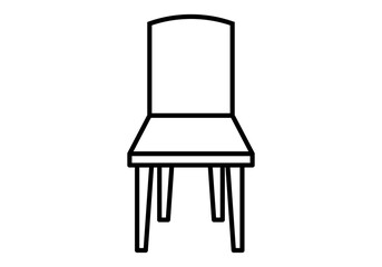 Icono negro de silla de cocina