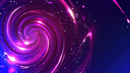 Abstract Swirling Galaxy with Purple and Pink Hues