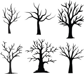 Trees and trunk Vector logo design