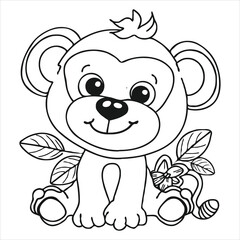 coloring page  vector  illustration 