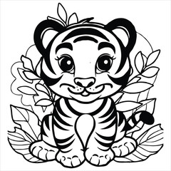 coloring page  vector  illustration 