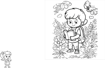coloring page  vector  illustration 