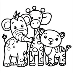 coloring page  vector  illustration 