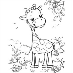 coloring page  vector  illustration 