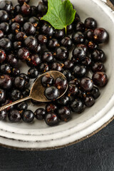 black currant on a light plate