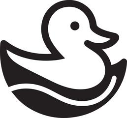 Duck vector icon isolated on a white background. 