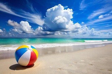 Obraz premium The ball on the beach