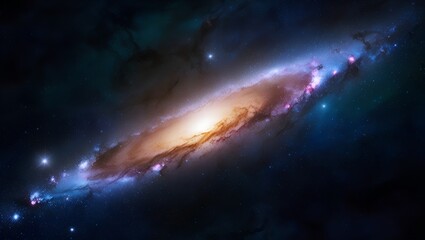 Realistic Galaxy Background Capturing the Vastness and Beauty of Space with Detailed Star Formations Nebulae and Authentic Color Variations