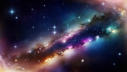 Realistic Galaxy Background Capturing the Vastness and Beauty of Space with Detailed Star...