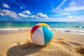 Obraz premium The ball on the beach