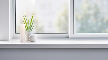A large, empty room with a window that lets in a lot of light