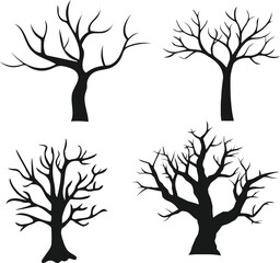 Trees and trunk Vector logo design