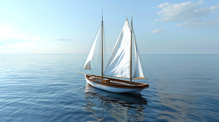 Fototapeta premium Sailboat on the sea.
