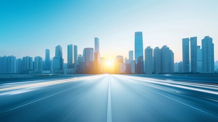 A city at night with many buildings and a freeway
