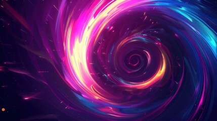 Obraz premium Abstract Swirling Neon Lights