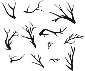Trees and trunk Vector logo design