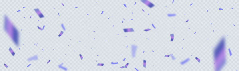 Falling serpentine. Realistic bright serpentine. Purple confetti isolated on transparent background. Flying festive tinsel. Anniversary decorative elements. vector  Adobe Illustrator Artwork